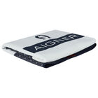 Baby Boys White & Navy Logo Blanket, 1, hi-res